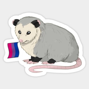 Bisexual Pride Opossum Sticker